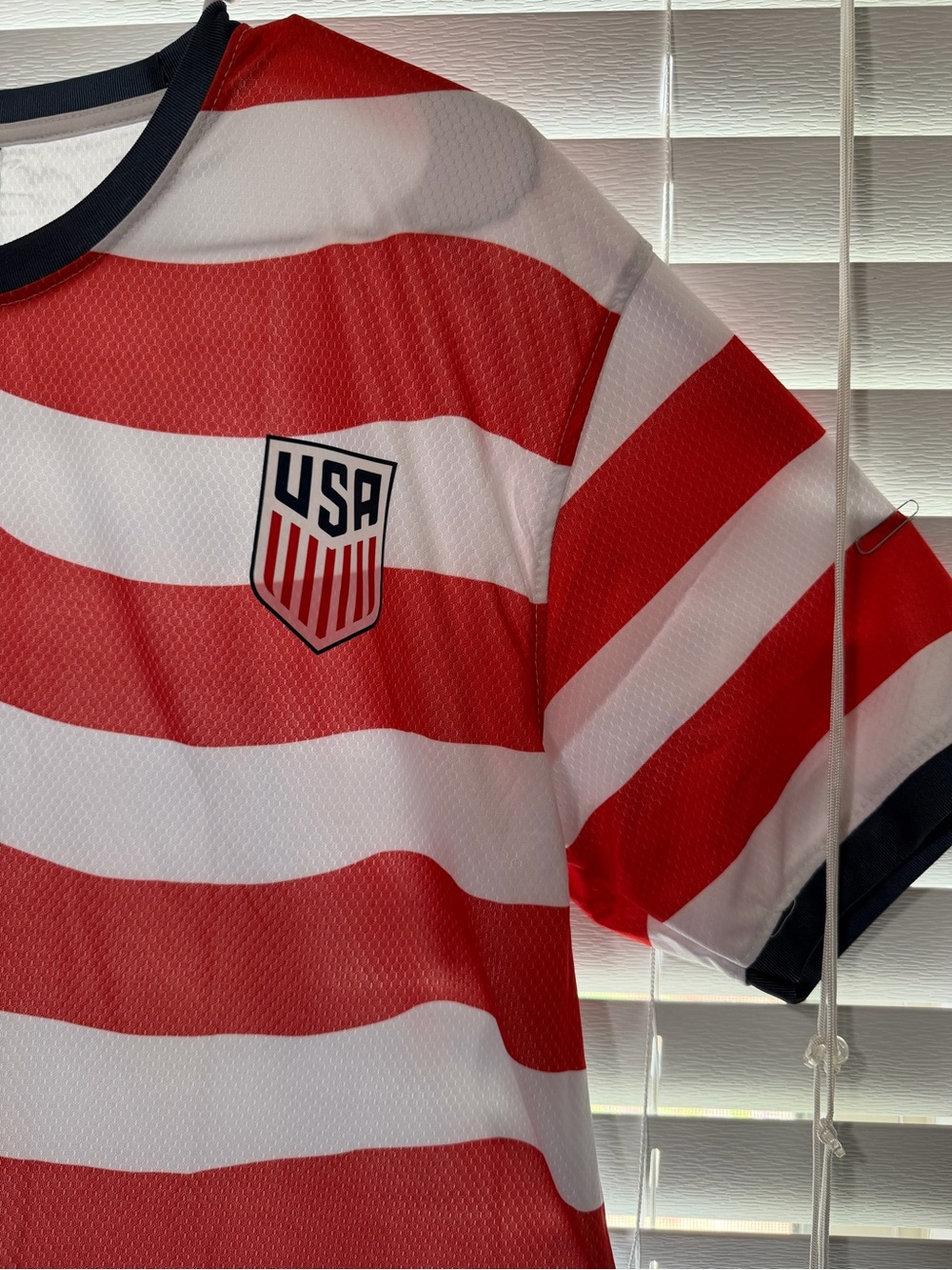 USA Red & White Striped Soccer Tee - Picture 3 of 8